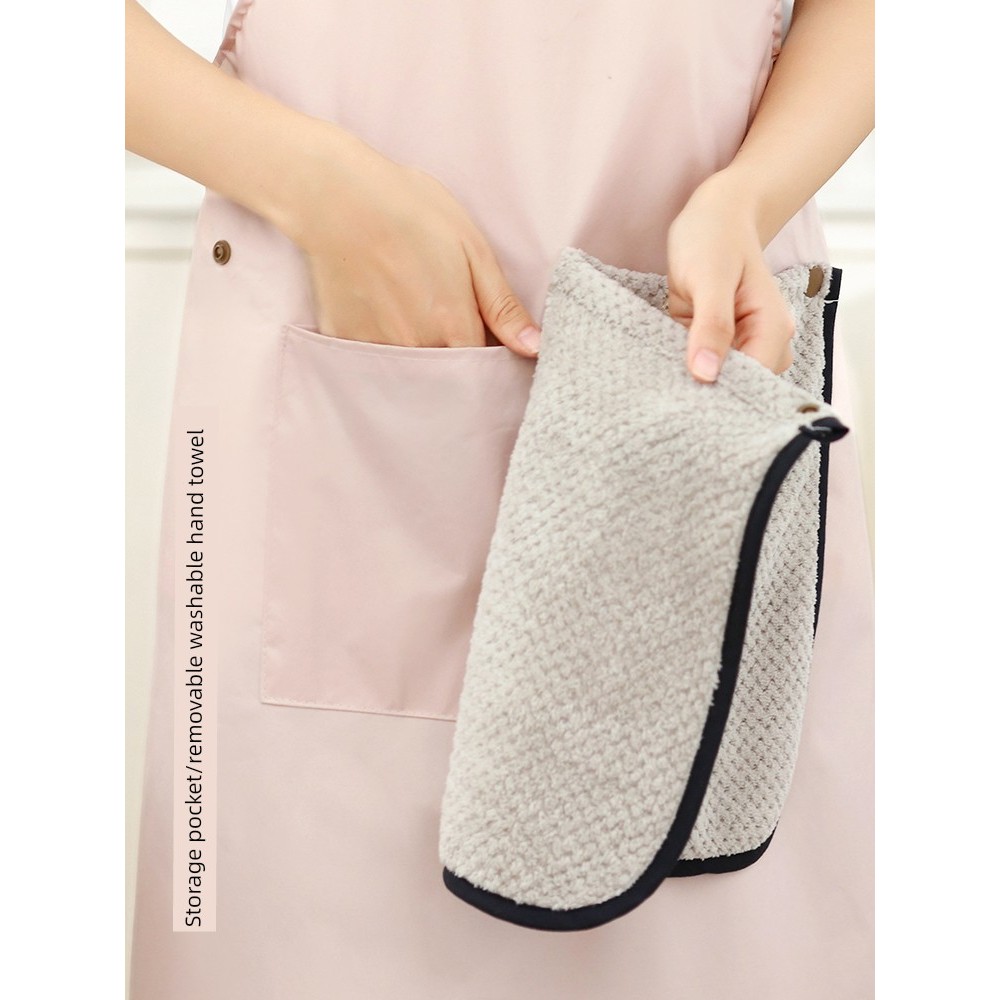 Erasable detachable large towel apron water and oil resistant for kitchen and home use…