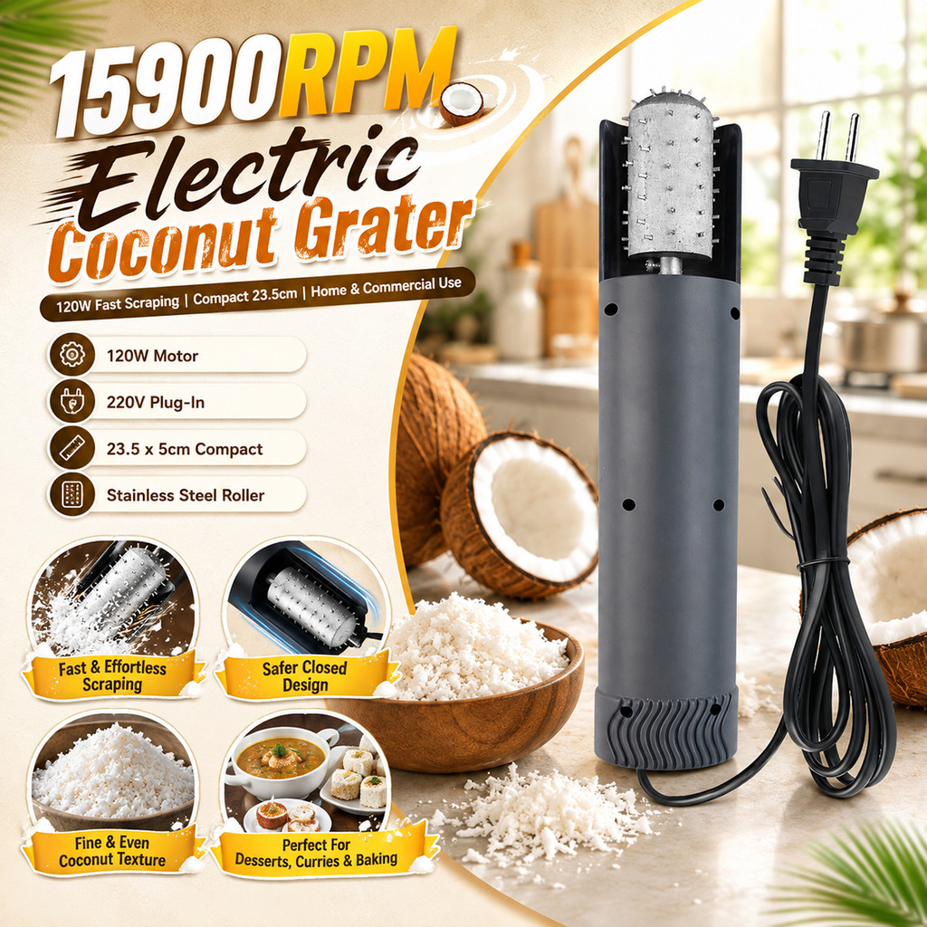 Electric Coconut Grinder Portable Rotating Scraper For Fruit Fish Scaling And Kitchen Use Mesin Parut Kelapa Elektrik