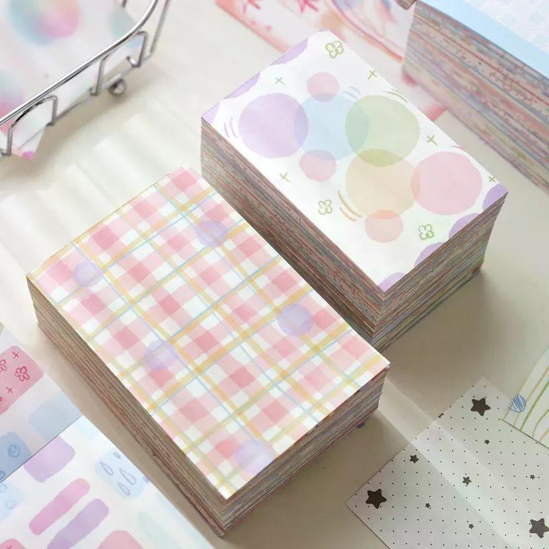 2026 New Style Color M5 Paper Brick Non-Stick a7 High-value Non-porous Base Paper Material Background Colored Paper Handbook Note Paper202609012FTf 2026新款彩色M5纸砖无粘a7高颜值无孔打底纸素材背景彩纸手账便签纸202609012FTf