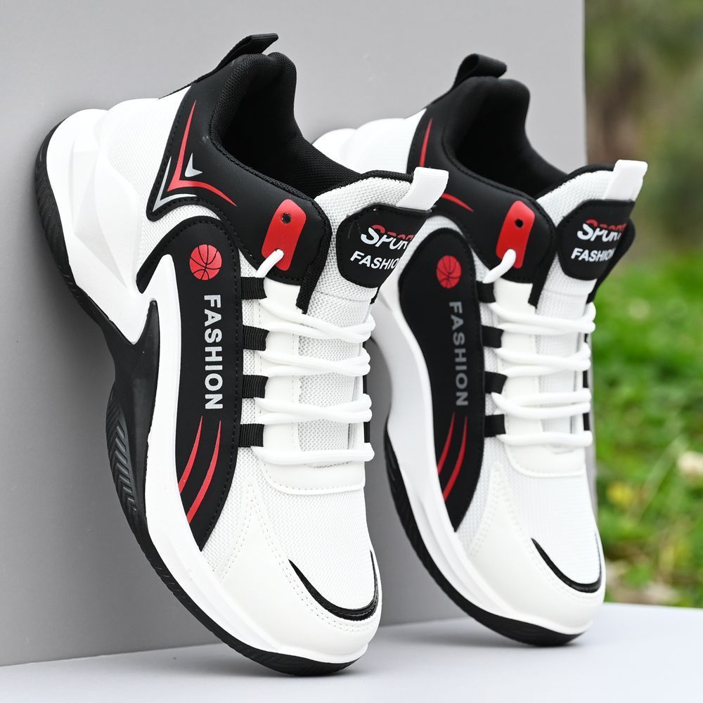 Men's High-Top Basketball Shoes - Breathable &amp; Anti-Slip | Perfect for Running and Casual Wear