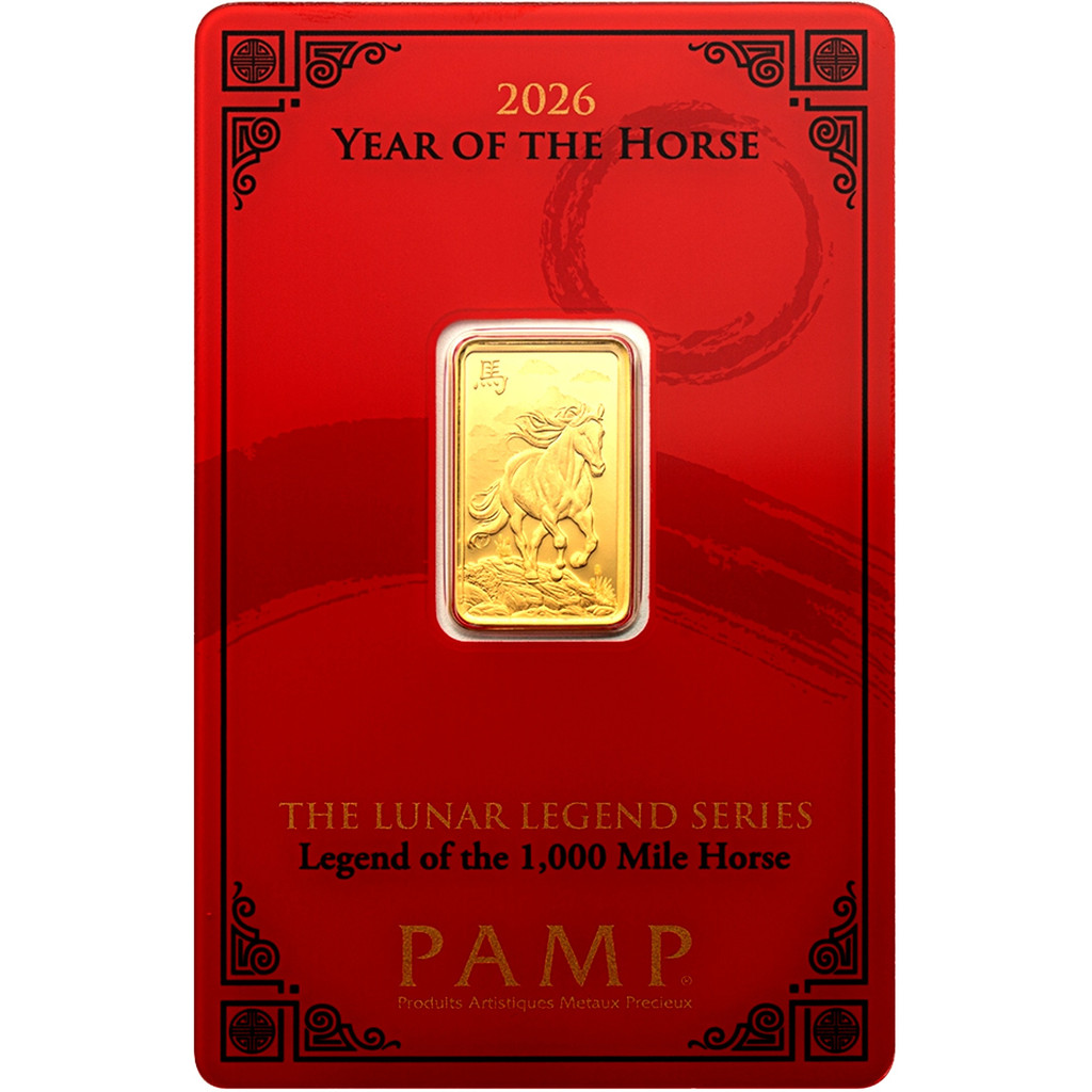 FAR EAST PAMP Suisse 24K/999.9 Gold 2026 Lunar Horse Gold Bar