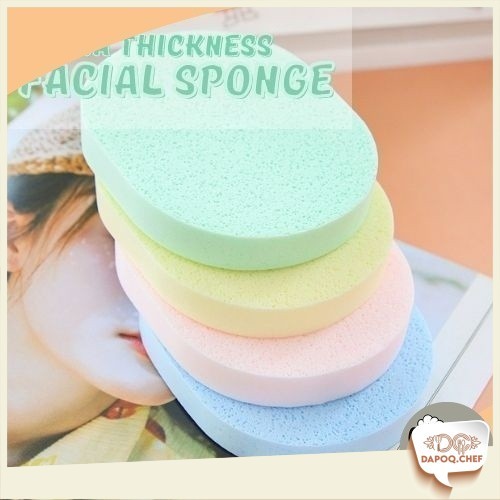 [DC] Facial Sponge Puff Cleansing Cosmetic Removal Wash Sponge Deep Cleaning Tool Natural Span Cuci Muka Pencuci