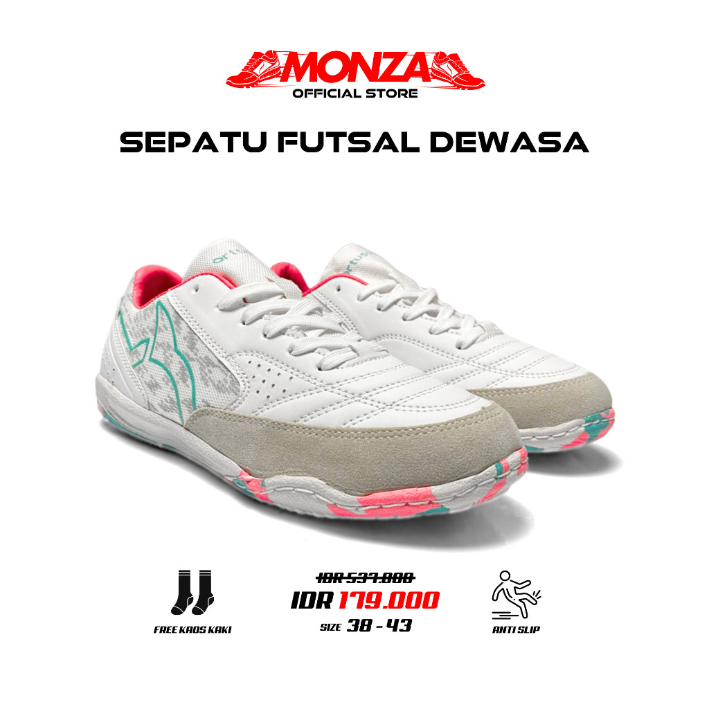 Breathable Training COMPLETE PACKAGE Ortuseight Jogosala Vanquish Futsal Shoes Light Grey/Ultra/Teal Adult Size 38-43...