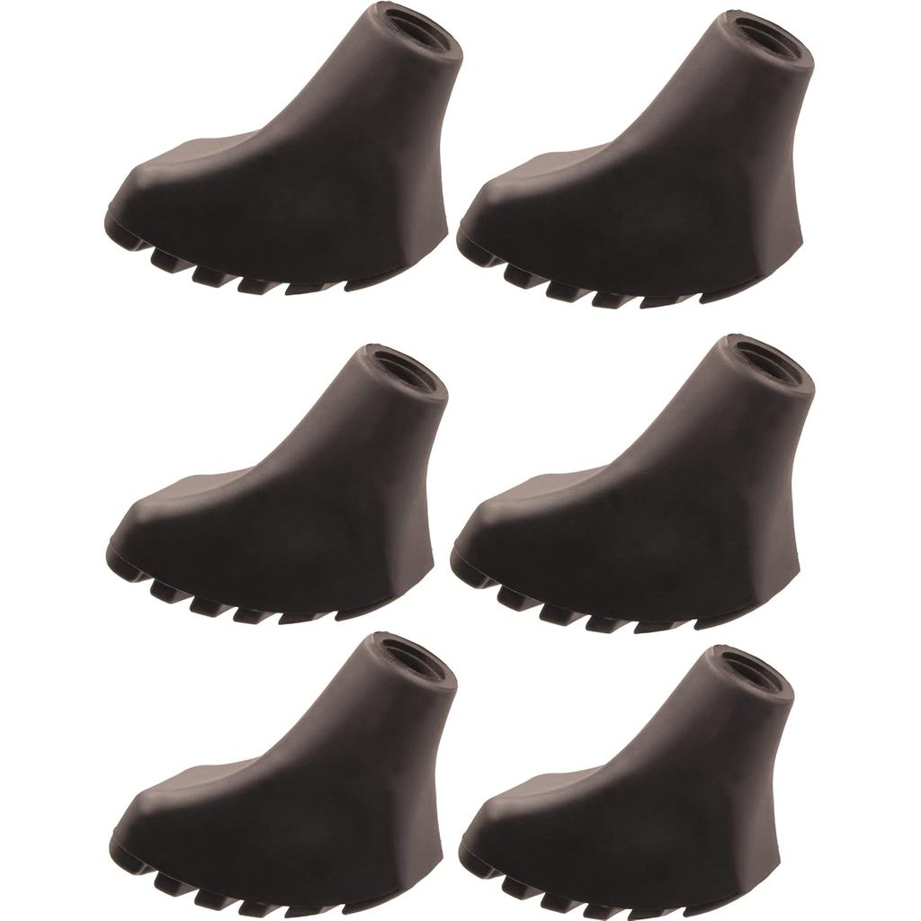 Set Hujung Tongkat Trekking - Pek 6 hingga 8 Pelindung Hujung Tongkat Trekking Getah Gantian Sesuai untuk Kebanyakan Tongkat Berjalan dan Mendaki - Diameter 11 mm oleh HAPLUSTAR