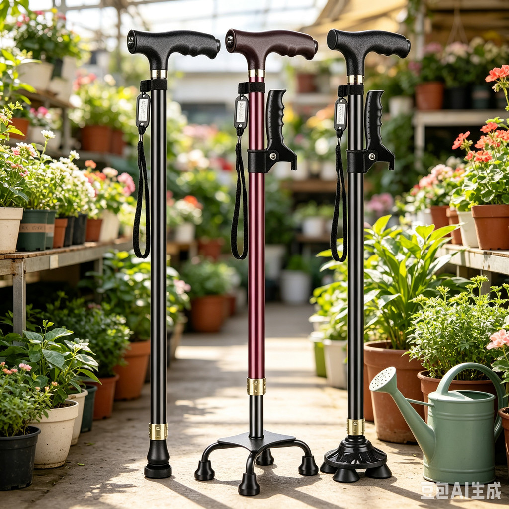 Elderly Crutches Shock-resistant Crutches Big Four-legged Cane、walking aid、walking cane、tongkat orang tua、tongkat lipat、 4 kaki、Foldable walking stick for elderly、tongkat kaki 4、拐杖椅子