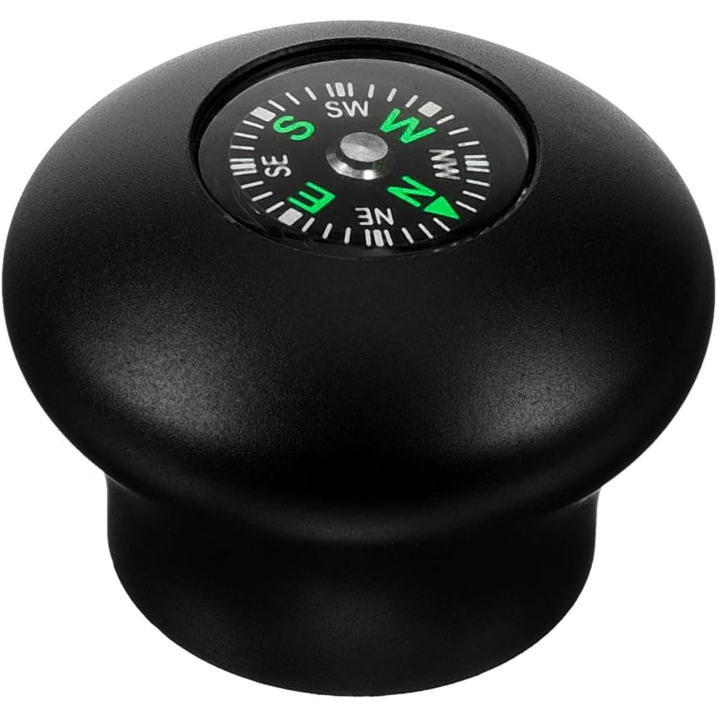 SUPVOX Trekking Pole Ball Handle Compass: Kompas Gantian untuk Tongkat Hiking dengan Sambungan Soket, untuk Tongkat Berjalan Kayu, Mendaki Gunung, dan Aktiviti Mendaki.