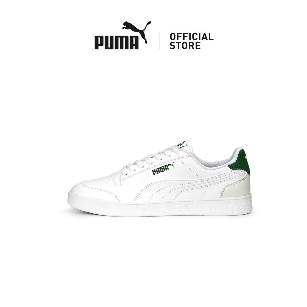 PUMA Unisex Shuffle Shoes (White-Green)