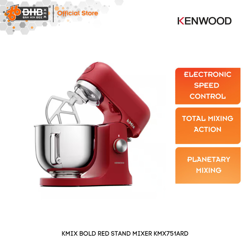 [ Minor Defect At Front ] Kenwood kMix Bold Red Stand Mixer KMX751ARD 1000W Fold Function KVL85.004SI Mesin Pengadun