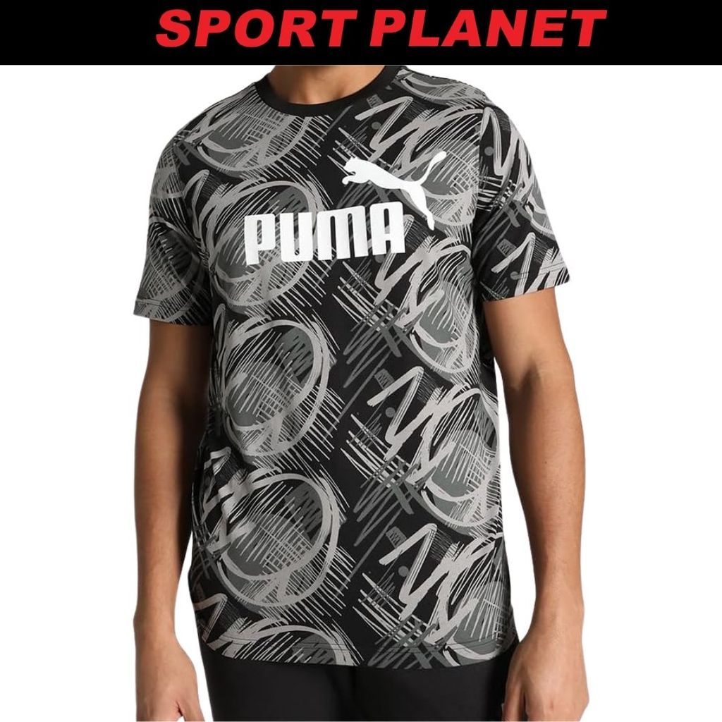 Puma Men Power AOP Short Sleeves Tee Shirt Baju Lelaki (678938-01) Sport Planet 31-21