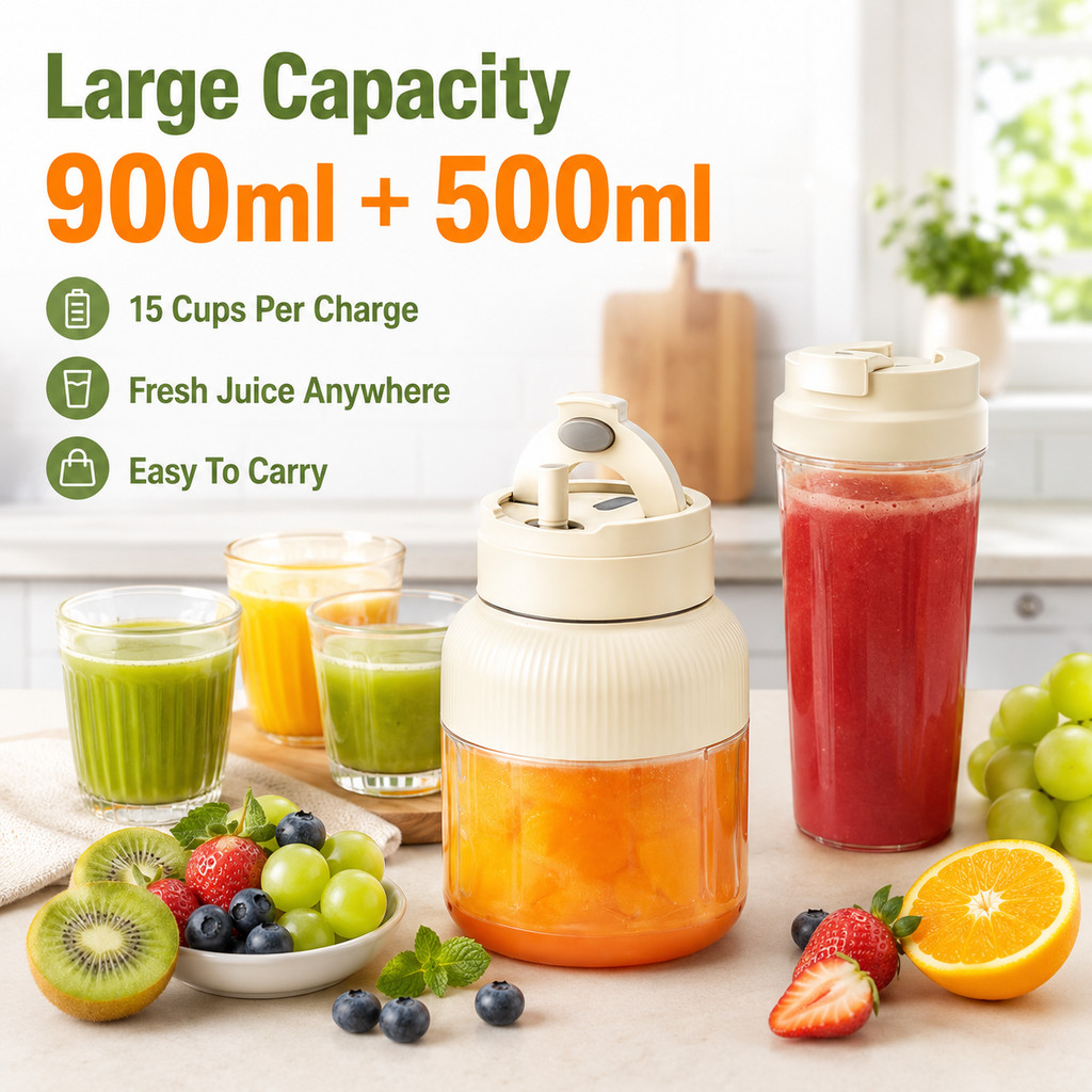 38Blades Electric Juicer Blender Mini Fruit Juice Maker Machine Multi Purpose Travel Blender Mesin Jus