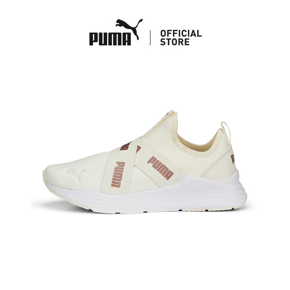 PUMA Wired Run Slip-On Metallics Sneakers Women (White)