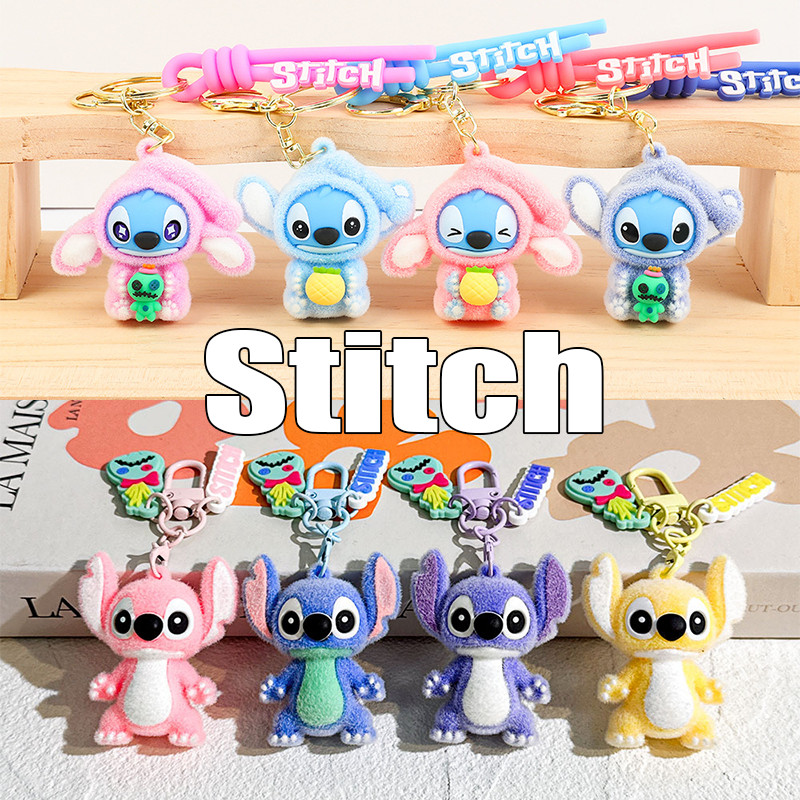 9CM Stitch Keychain Downy Doll Pendant Ornaments Model Toys for Kid