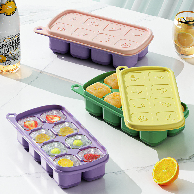 [Ice Tray / Acuan Ais] Acuan ais baharu dengan ciri pelepasan tekanan tanpa sentuhan untuk membuat ais kiub, sesuai untuk sukan, kegunaan luar - Dulang Ais Silikon | Silicone Ice Tray | Acuan Aiskrim | Ice Cube Tray | Pembuat Ais | Popsicle Maker