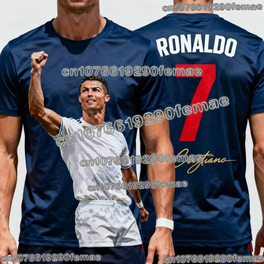 Ronaldo No.7 AI ChatGPT Jersey - Trendy Football Training Shirt, Adult & Kids Tee