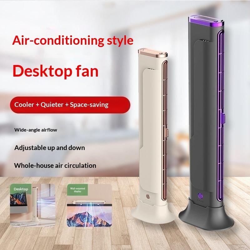 Mini USB Bladeless Tower Fan Rechargeable Desktop Floor Standing Fan Quiet for Home Office Bedroom kipas usb