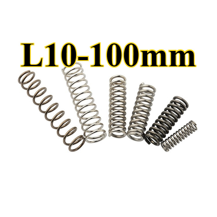 65Mn d1.0mm * OD5-22mm * L10-100mmLong Steel spring / large spring / compression spring / torsion spring / extension spring/Hammer spring/Strong pressure spring(YDD-XDT-MY1)