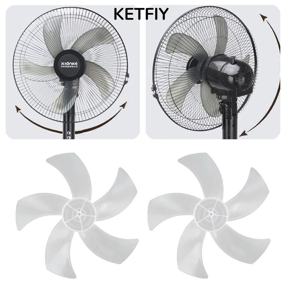 KETFIY Fan Blade, Slow Noise Big Wind Five Blades Fan, Durable Plastic Fan Accessories for Pedestal Fan Table Fan Wall Fan