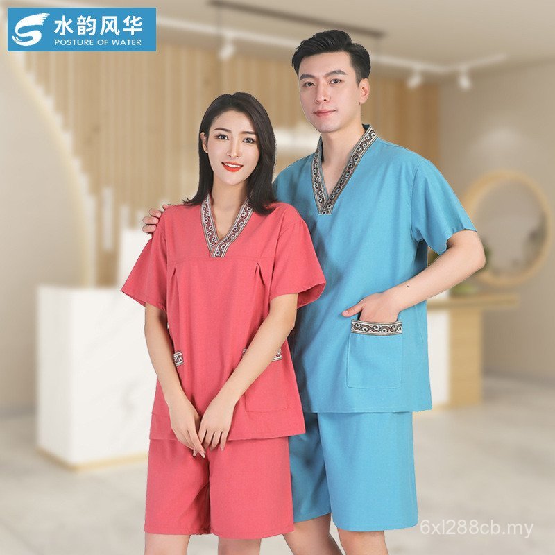 2024 Gaya Baharu Jubah Mandi Gaya Etnik Gongma Gaya Cina Jubah Sauna Pakaian Tidur Jubah Mengukus Peluh Pembersihan Telinga Terapi Kaki Mata Air Panas