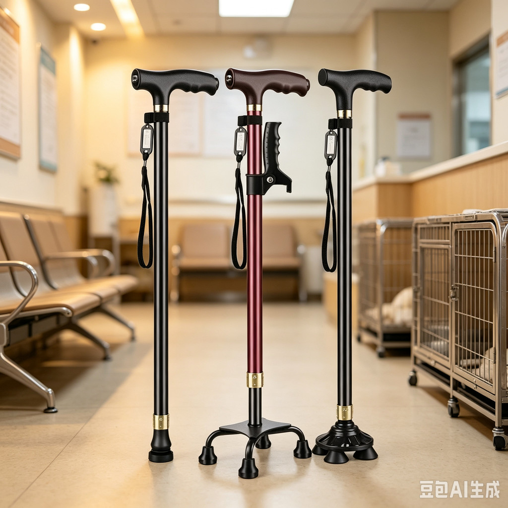 Elderly Crutches Shock-resistant Crutches Big Four-legged Cane、walking aid、walking cane、tongkat orang tua、tongkat lipat、 4 kaki、Foldable walking stick for elderly、tongkat kaki 4、拐杖椅子