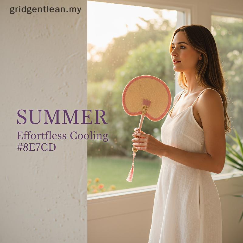 【DG】 Handheld Handmade Straw Palm Woven Fan Portable Sustainable Summer Cooling Device for Home Wall Decoration