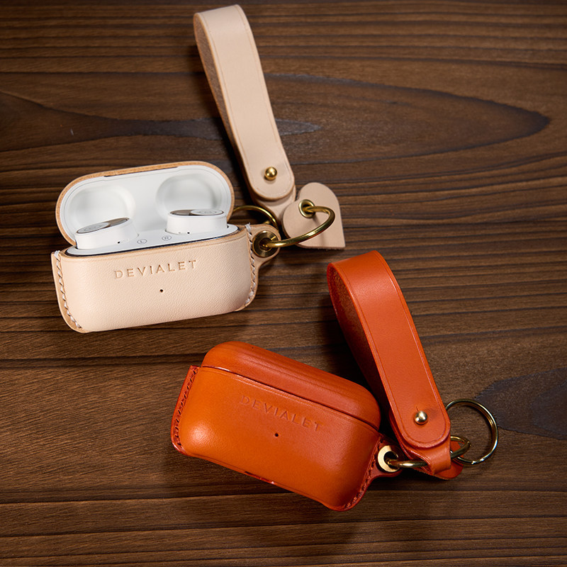 Suitable for Tivale Gemini Second Generation Protective Case Gemini 2 Generation Genuine Leather Earphone Case Simple Vegetable Tanned Cowhide Shell Earphones