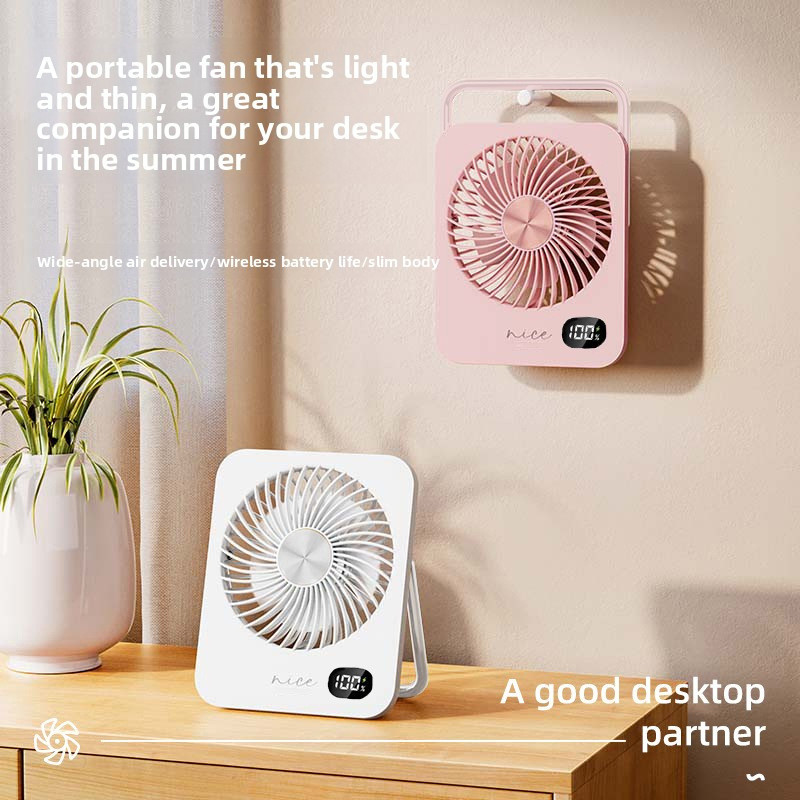 USB Fan Kipas USB Mini Portable Foldable Desktop Fan Quiet Strong Wind Cooling Wall Mount Home Office