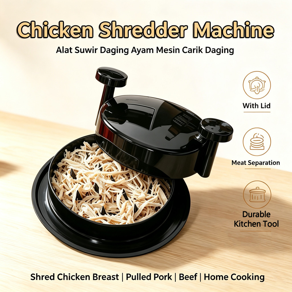Chicken Shredder Alat Suwir Daging Ayam, Kitchen Meat Shred Machine Shred Chicken Breast, Pork Beef Mesin Carik Daging