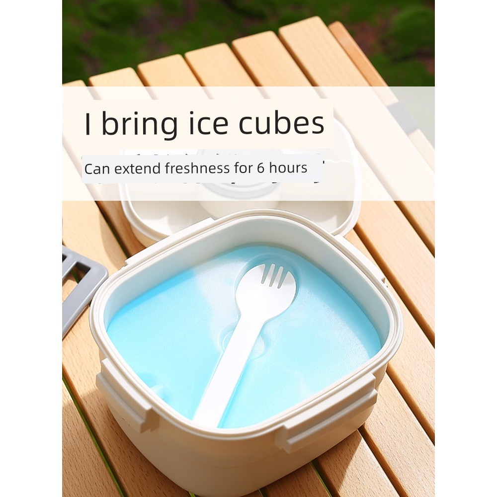 bekas makanan ice box cooler Kotak makan tengah hari salad sayur-sayuran, makanan ringan, pengurangan lemak, kotak tengah hari kecergasan, kotak penyimpanan ais ais, ais buah salad