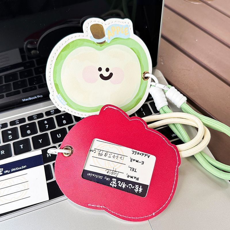 [Special Offer Free Shipping] Luggage Tag Anti-Lost Luggage Tag Luggage Tag High-Discrimination Tag Luggage Consignment Prompt Tag Anti-Lost Anti-Wrong PU Name Tag Card Holder Cute