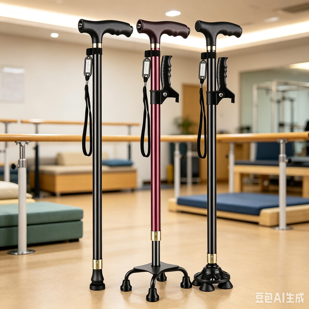 Elderly Crutches Shock-resistant Crutches Big Four-legged Cane、walking aid、walking cane、tongkat orang tua、tongkat lipat、 4 kaki、Foldable walking stick for elderly、tongkat kaki 4、拐杖椅子