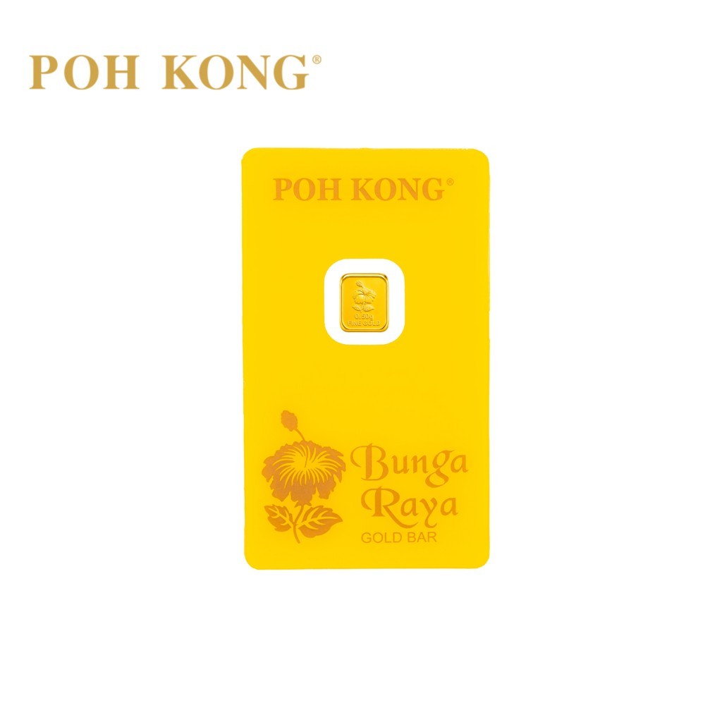 POH KONG 999.9/24K Gold Bunga Raya Gold Bar (0.5G)