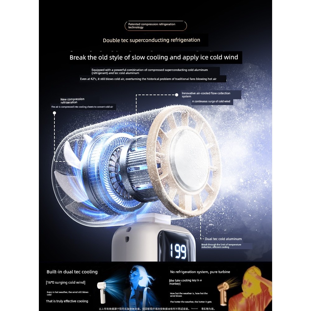 | 【kipas mini bateri tahan lama】 | 制冷小风扇 kipas turbo mini ❄[199-speed Cooling Air] 2026 New Style Handheld Small Fan Silent Small Refrigeration Mini USB Charging Fan Ultra-Long Battery Life Outdoor Portable Portable Cooling Handy Tool Student Class Fan☟