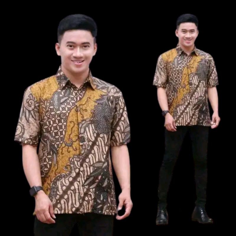 KEMEJA Men's batik ML XL XXL latest batik shirt casual shirt motif 2024