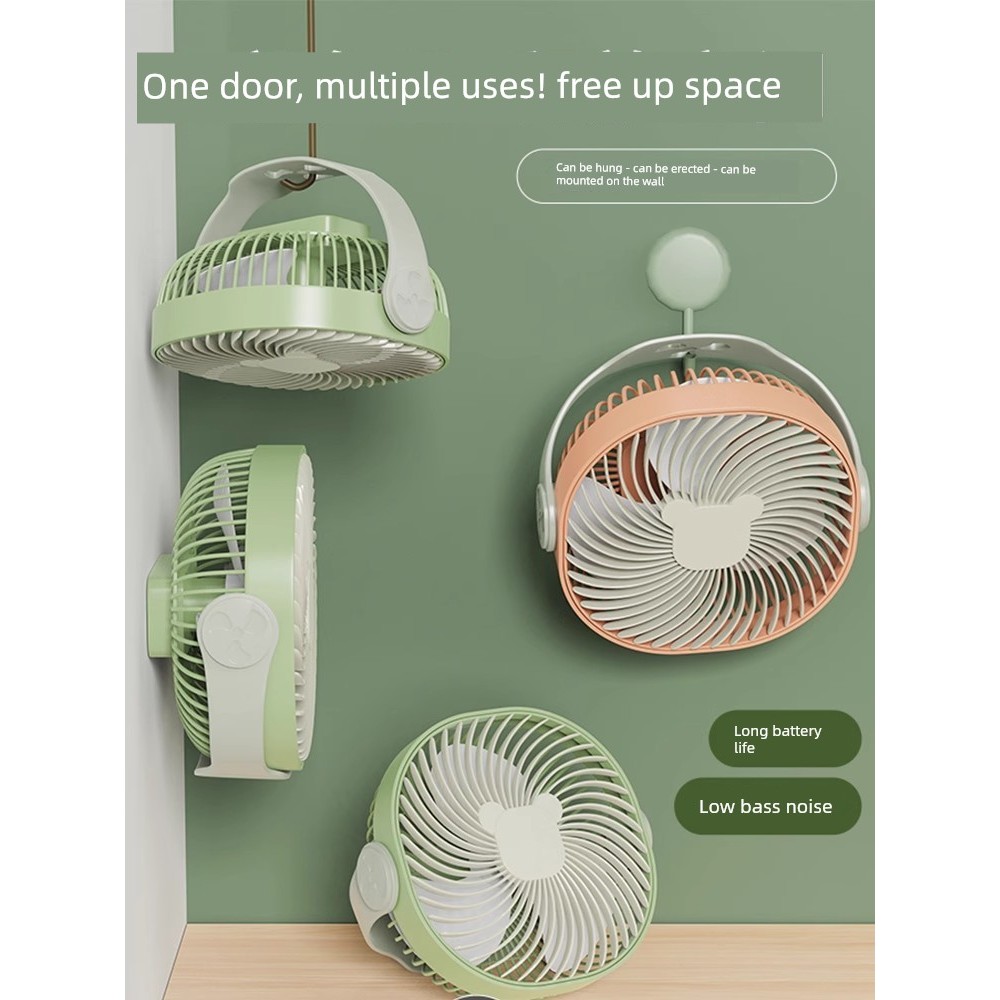 mini kipas kipas usb kereta usb kipas mini Office Desktop Fan Perforation-Free Kitchen Fan Wall-Mounted Multifunctional Electric Indoor Small Fan
