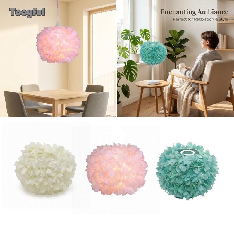 [Tooyful] Large Lamp Shade Replacement Stylish Globe Preserved Flower Lamp Cover for Living Room Dining Room Versatile Bedside Decor