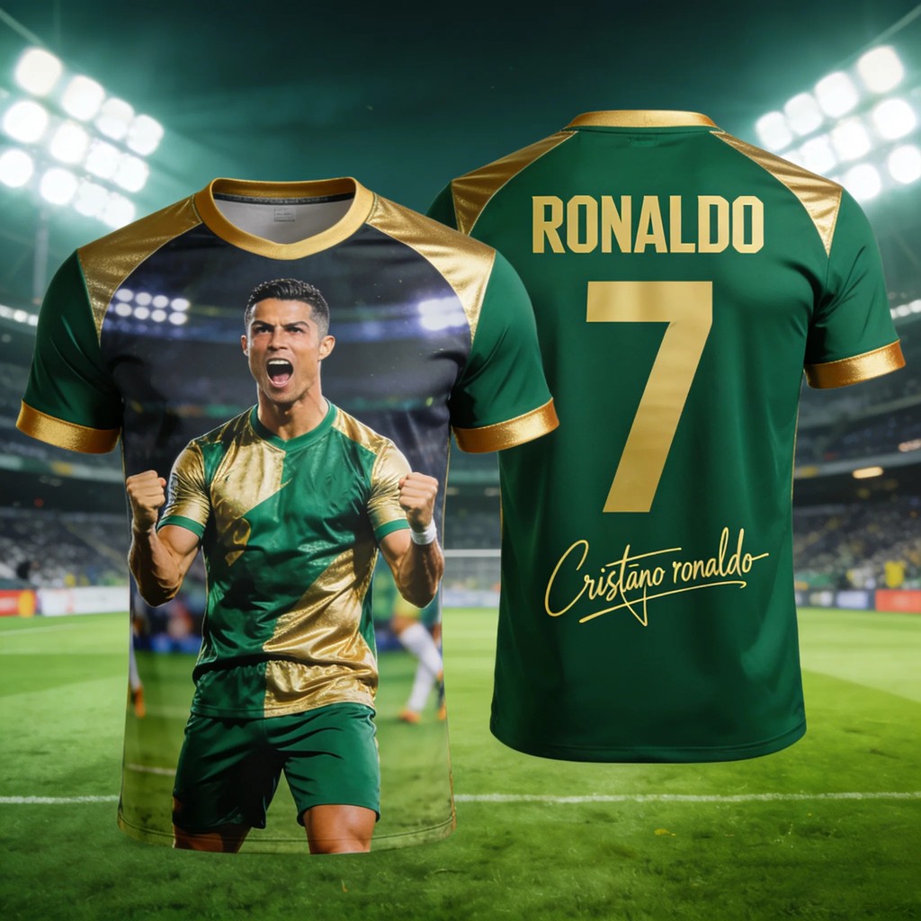 ChatGPT AI Ronaldo #7  Fan Football Jersey 3D Print Men Women Children T-shirt Daily Sports Breathable Casual Short Sleeve IDEA