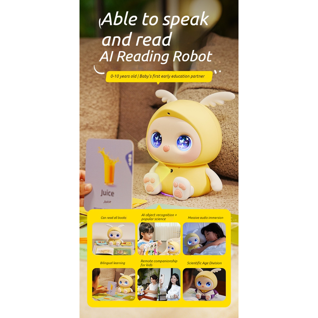 Cheetos Planet AI Accompaniment Machine/Children AI Dialogue Reading Handy Tool/AI Smart Eyes Reading Everything/No Screen Design/Lifetime Free Upgrade/0-10 Years Old Scientific Age Score Age/Birthday Gift