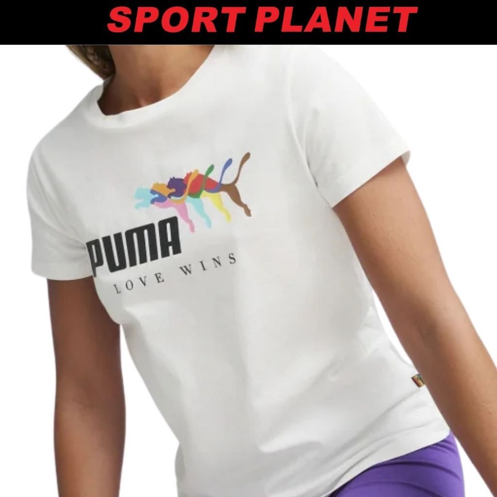 Puma Women ESS+ Love Wins Short Sleeves Tee Shirt Baju Perempuan (679996-02) Sport Planet  32-23