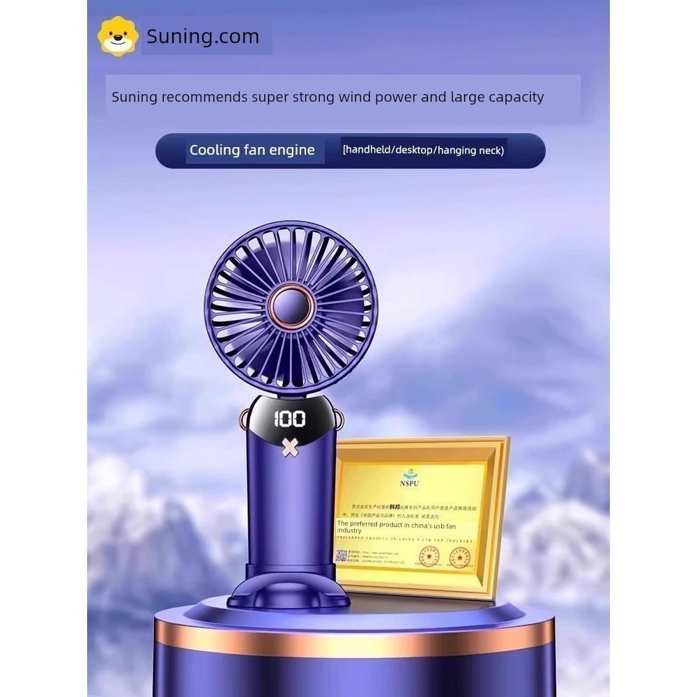 | 【kipas mini bateri tahan lama】 | 制冷小风扇 kipas turbo mini ♩2026 New Style Handheld Small Fan Office Desk usb Electric Fan Portable Silent Portable Charging Fan Small Dormitory Desktop Folding Mini Household Neck Cooling Blowing Complementary Food Makeup 2