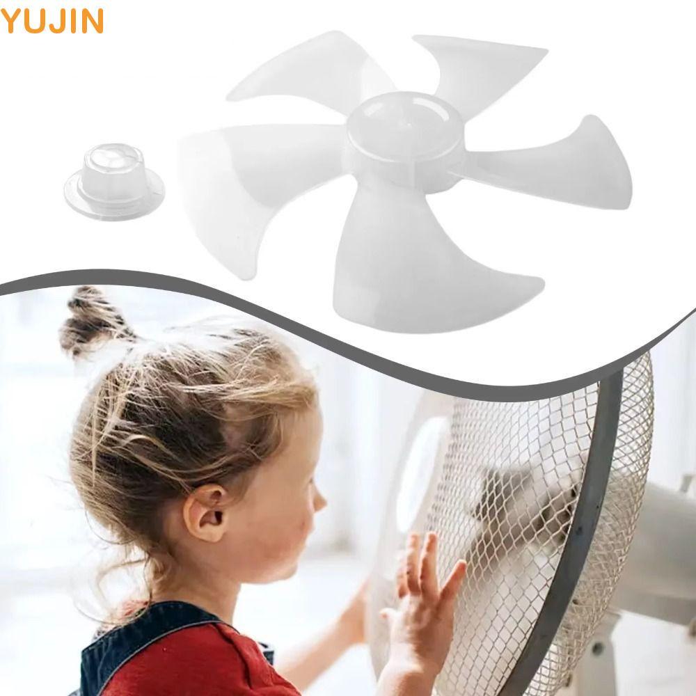 YUJINMY Five Blades Fan, Plastic Big Wind Fan Blade, Durable Slow Noise Leaf Floor Fan for Pedestal Fan Table Fan Wall Fan