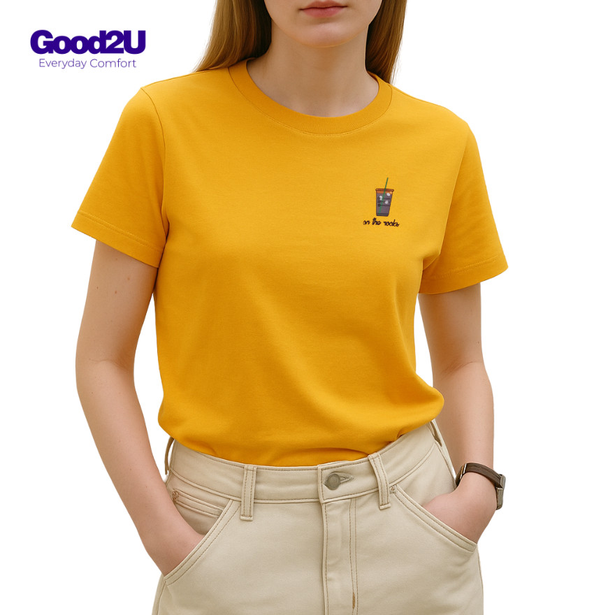 [GOOD2U] Plein Kotton Women Short Sleeve T-Shirt - On The Rocks/ Baju T-Shirt Perempuan