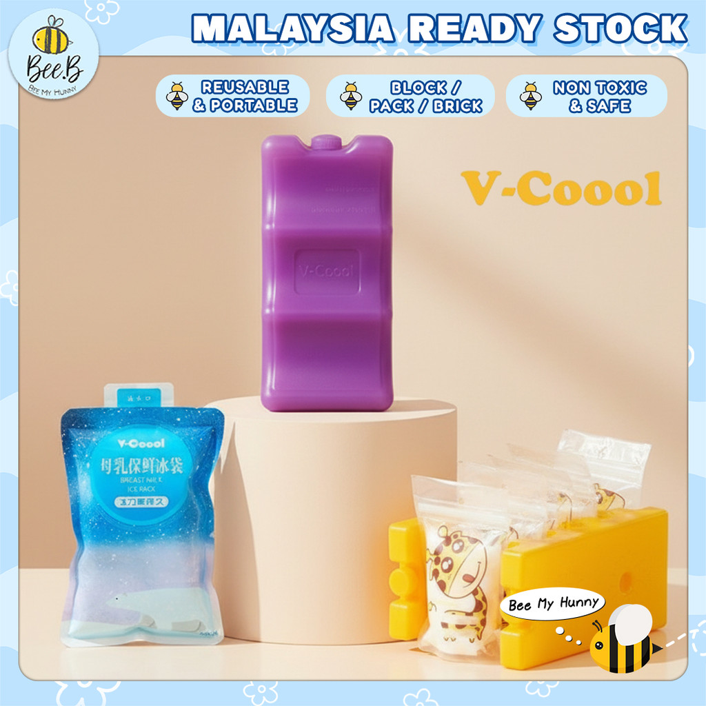 V-Coool Blok Ais / Bata Ais / Pek Ais untuk Penyejukan Mommy Outdoor Travel Portable Ice Block / Ice Brick/ Ice Pack