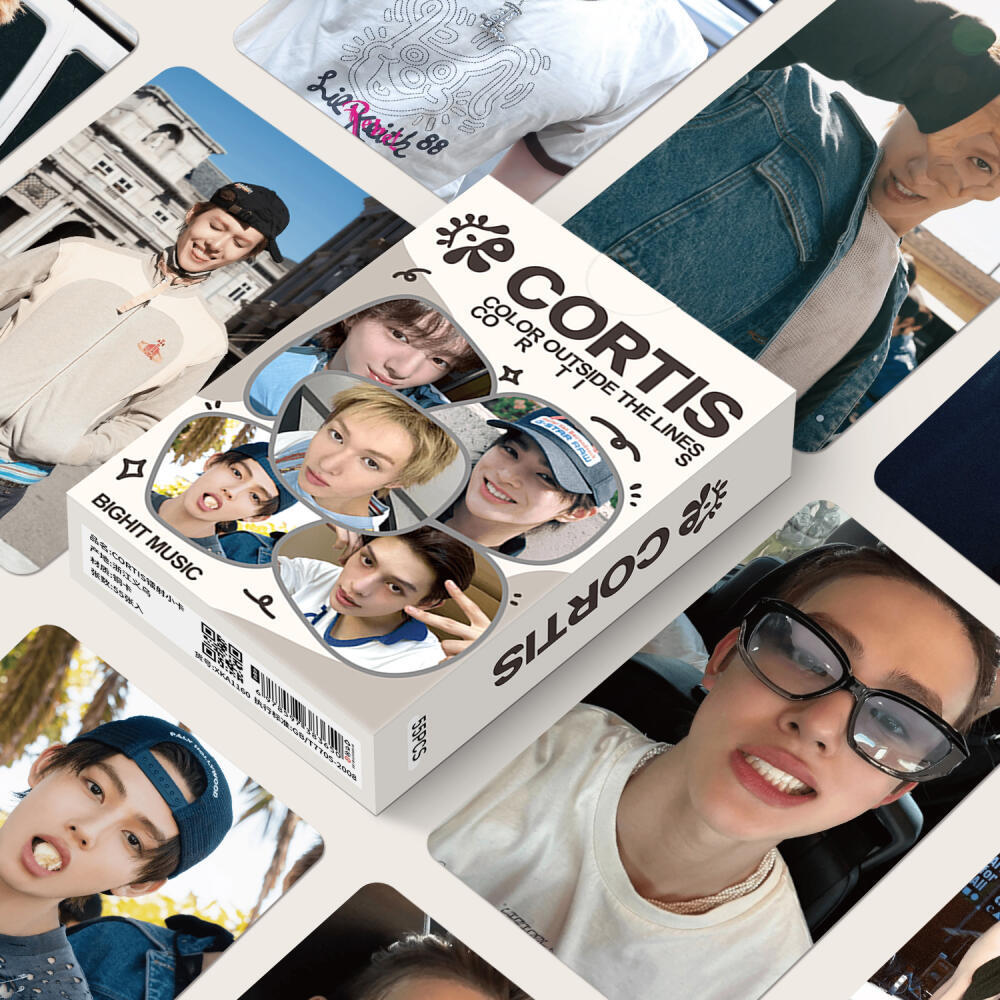 ENWEI 55PCS CORTIS Selfie Photocards Lomo Cards Kpop Boy Band Fans Collectible Holographic Merchandise Gift Set for Fans