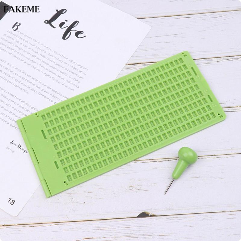 [SharprepublicefMY] Braille Writing Board Foldable Accessibility Tool Raised Cell 4-row 28-cell