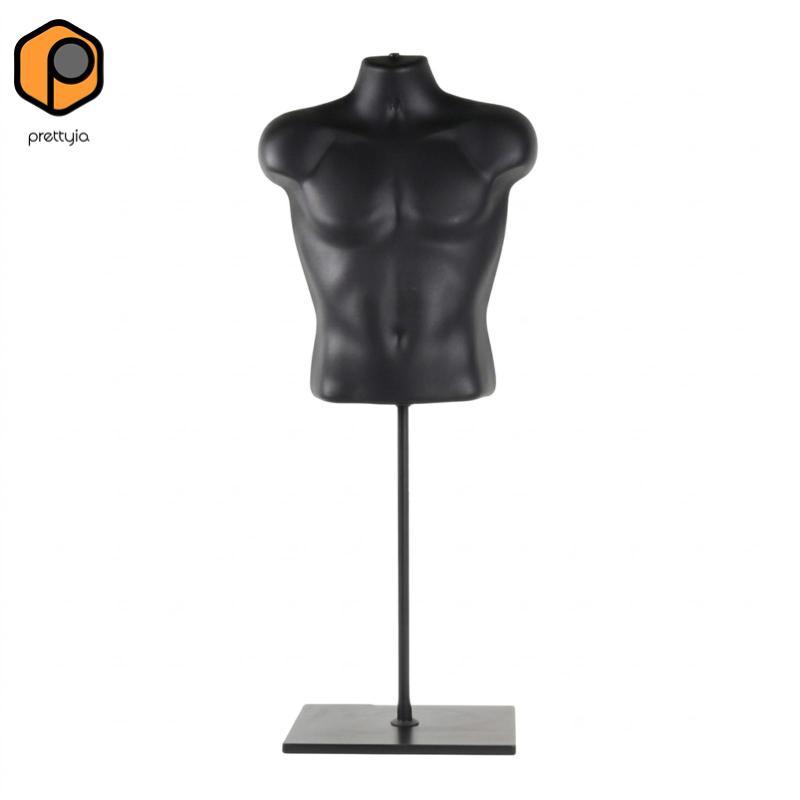 [prettyia] Male Torso Mannequin Headless Male Mannequin Torso Clothing Display Form Floor-Standing User-Friendly for Retailers, Boutiques