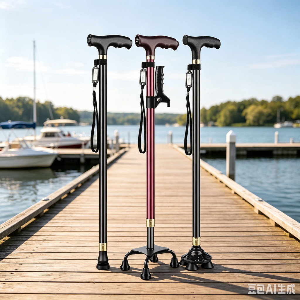 Elderly Crutches Shock-resistant Crutches Big Four-legged Cane、walking aid、walking cane、tongkat orang tua、tongkat lipat、 4 kaki、Foldable walking stick for elderly、tongkat kaki 4、拐杖椅子