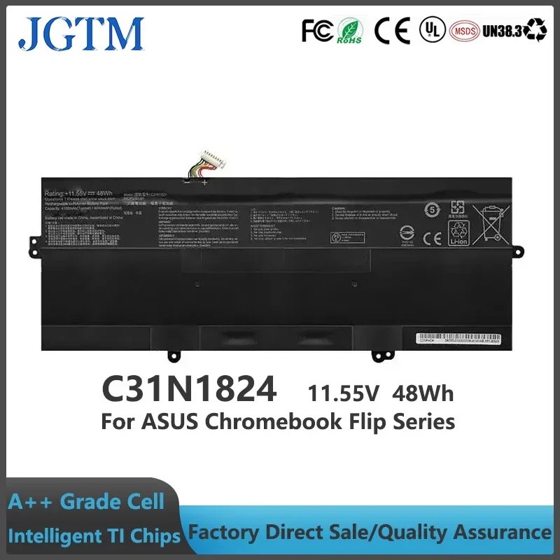 JGTM C31N1824 48Wh 11.55V Laptop Battery for ASUS Flip C434 C434T C434TA C434TA-AI0041 C434TA-AI0045 C434TA-AI0095 C434TA-AI0108