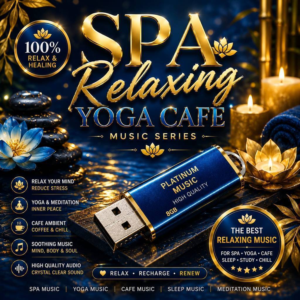 SPA RELAXING COLLECTION USB 8GB Relax Yoga Cafe Sleep Healing&christmas Music Untuk Santai 000