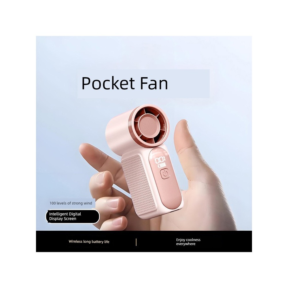 usb kipas mini mini kipas kipas bateri tahan lama Mini Pocket Handheld Small Fan USB Rechargeable Small Turbo Outdoor Portable Portable Summer Cooling Handy Tool