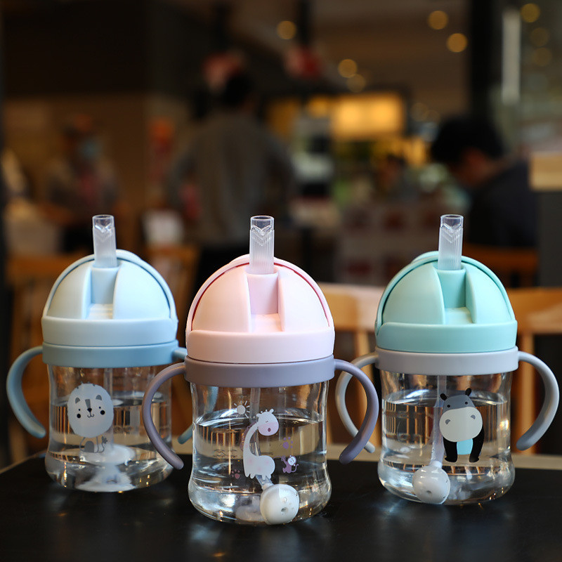 Children Water Cup Cute Water Cup Straw Cup with Scale Water Cup Kindergarten with Suct…